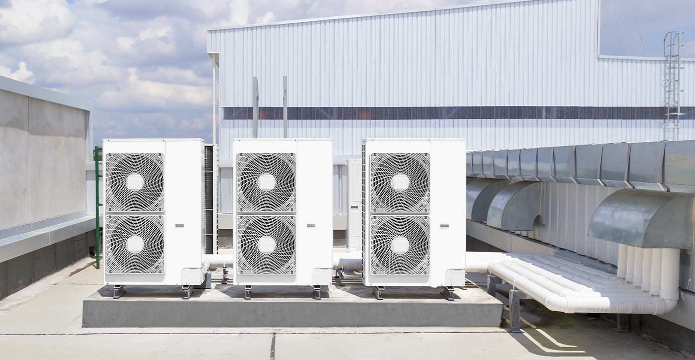 Klimaatbeheersing VRF systemen en airconditioning voor bedrijven - VRF installatie op dak - Multi Energy solutions